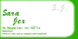 sara jex business card